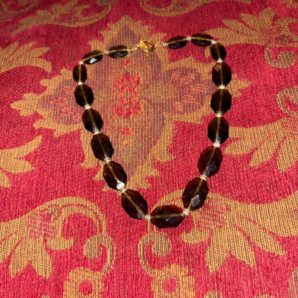 Elegant Brown and Gold Women's Necklace